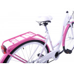 Mestský bicykel 28" Kozbike K19 3 prevodový Bielo-ružový biele kolesá